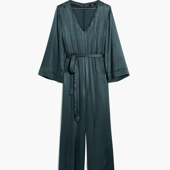 Madewell Satin V-Neck Jumpsuit - Picture 1 of 5